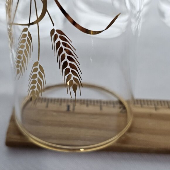 50s Homer Laughlin Golden Wheat Juice Glasses 4” midcentury  small cocktail 6pc - Picture 8 of 14